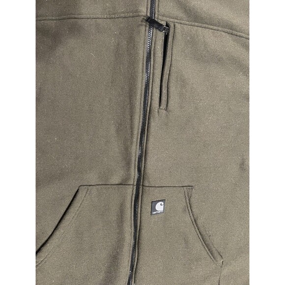 Carhartt Jacket Mens XXL Olive Green Full Zip Fleece Work Outdoor J173 OLV Hikin - Picture 4 of 6